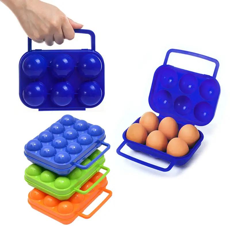Portable 12 Grid Egg Storage Box for Outdoor Picnic, BBQ, and Camping Keep Your Eggs Safe and Fresh Kitchen Tools