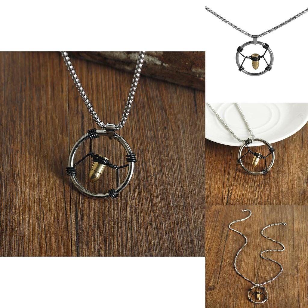 Cyberpunk 2077 Bullet Pendant Necklace With Geometric Design For Men And Women