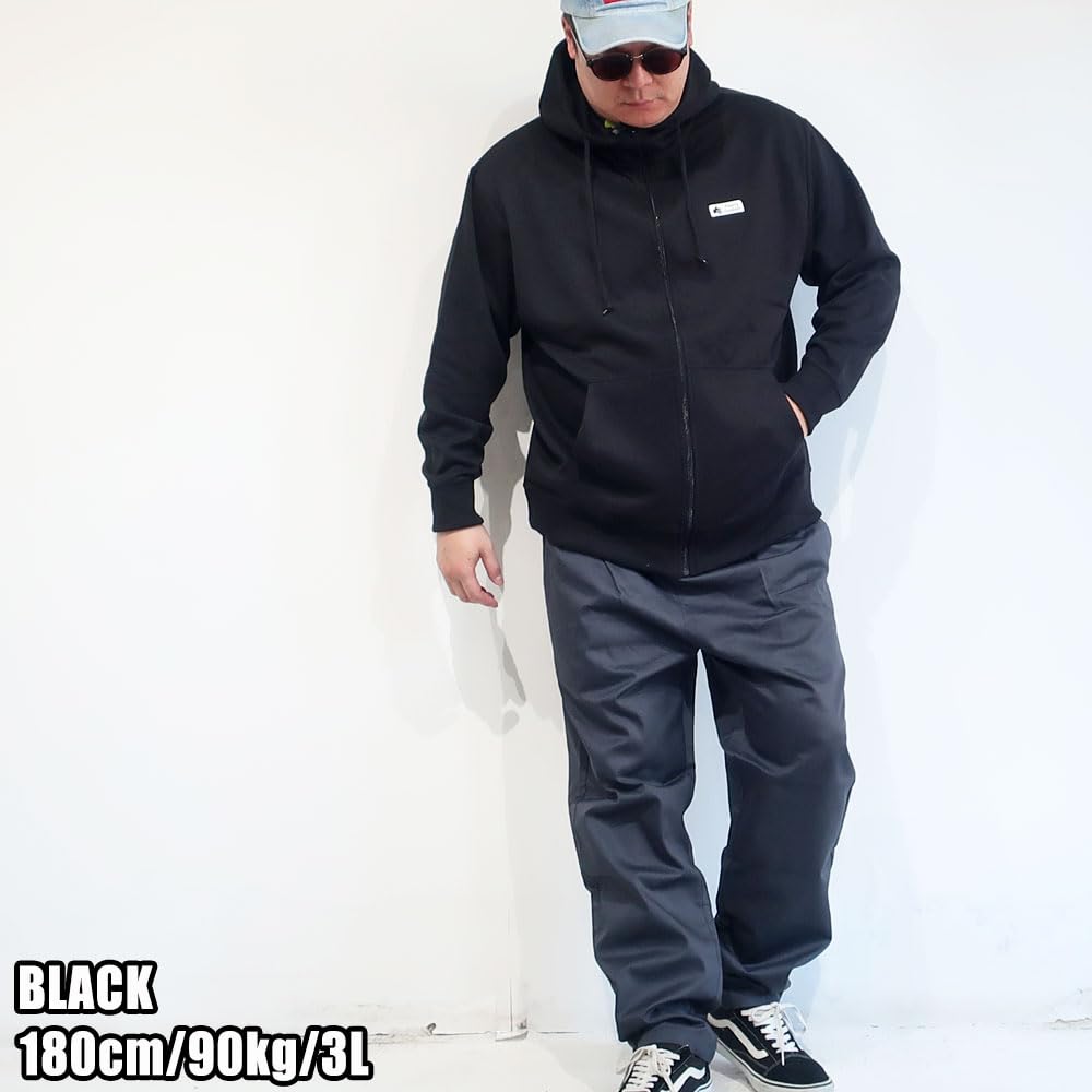 Plus Size LOGOS Park Mountain Long Solid Simple Sizes and 5L Men's Hoodie, Sweatshirt, Parka, Sleeve, Color, Style, 3L, 4L, (Product Number 10001796)