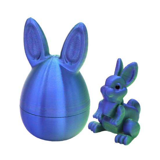 Påskhare Öra Äggprydnad med Ledad Kanin Inuti 3D-printad Rörliga Leder Kaninfigur Fidgetleksak Påskhelg Festdekoration