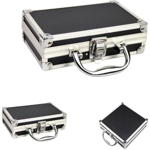 Kxptso Portable Tool Box/Storage Case, Portable, Heavy-Duty Organizer, Hard Carry, Practical Storage, Aluminum Alloy Toolbox, Travel Carry Case with D