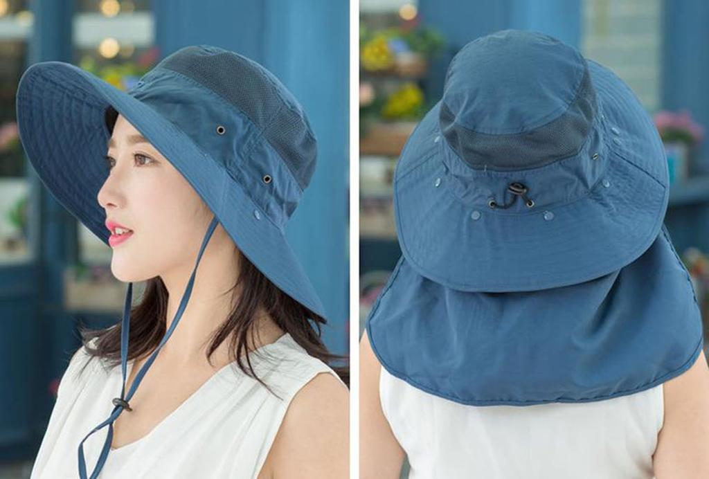 Gergeous UV Protection Outdoor Summer Sun Wide Perfect for and More Women's Hat, Hat, Cap, Protection, Brim, Foldable, Lightweight, Farming,