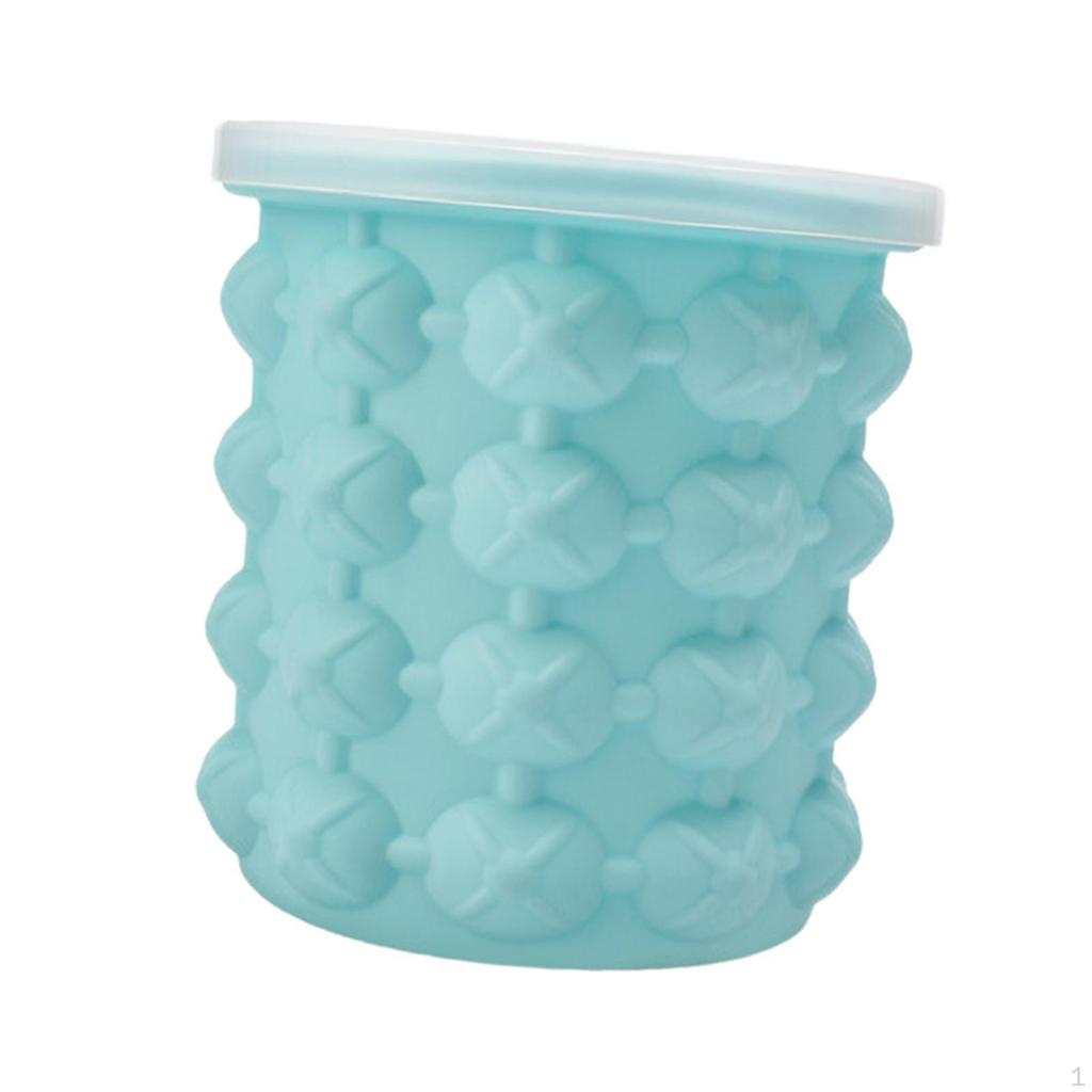 2 In 1 Silicone Ice Bucket Drink Cooling Cube Maker Portable Storage