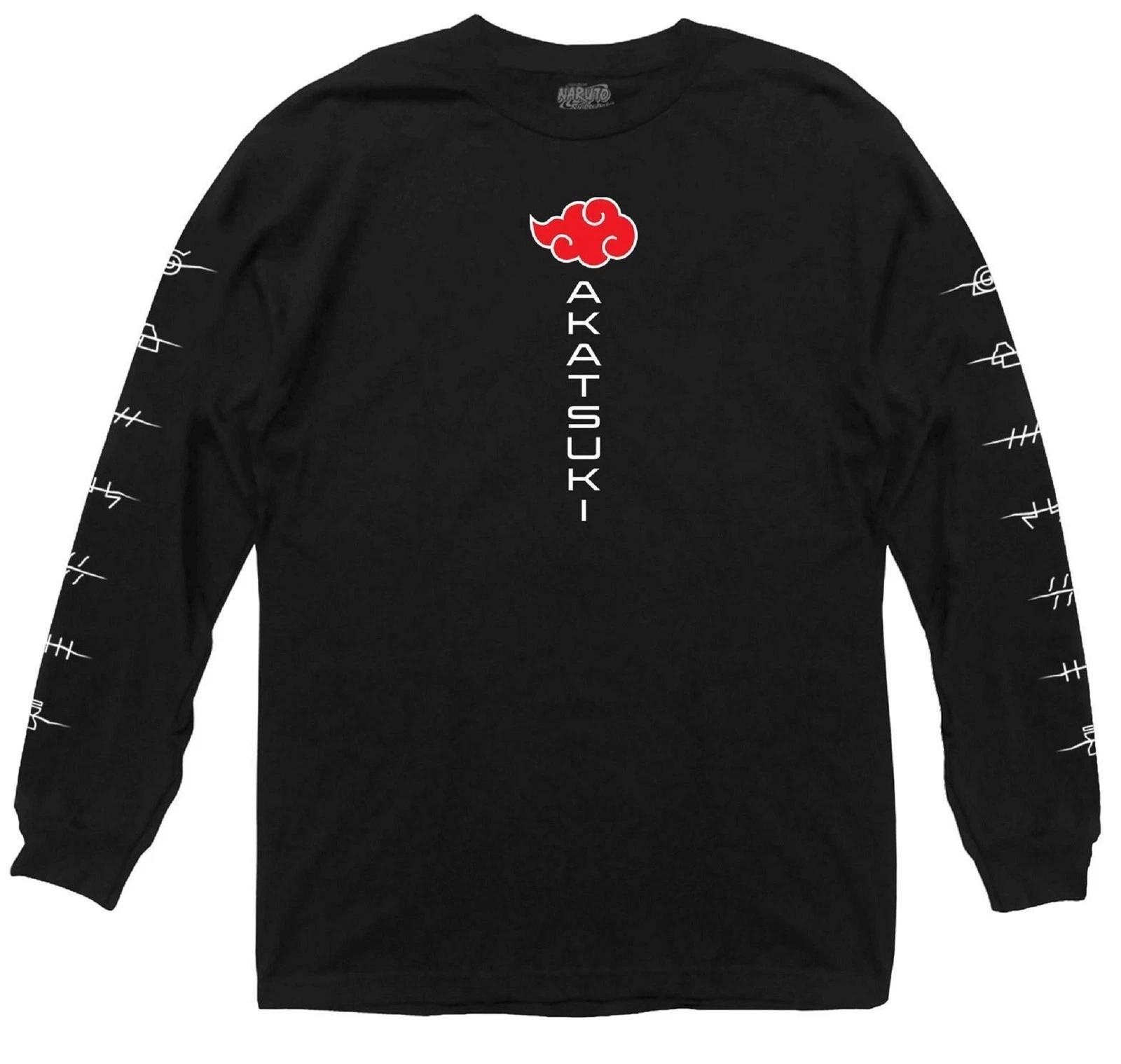 Naruto Shippuden Akatsuki Anti Village Symbols Cloud Anime Unisex Long Sle 140
