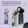 High Speed Folding Fan Mini Handheld Refrigeration Fan Digital Display Portable USB Charging Fan High Wind Power Handheld Fan