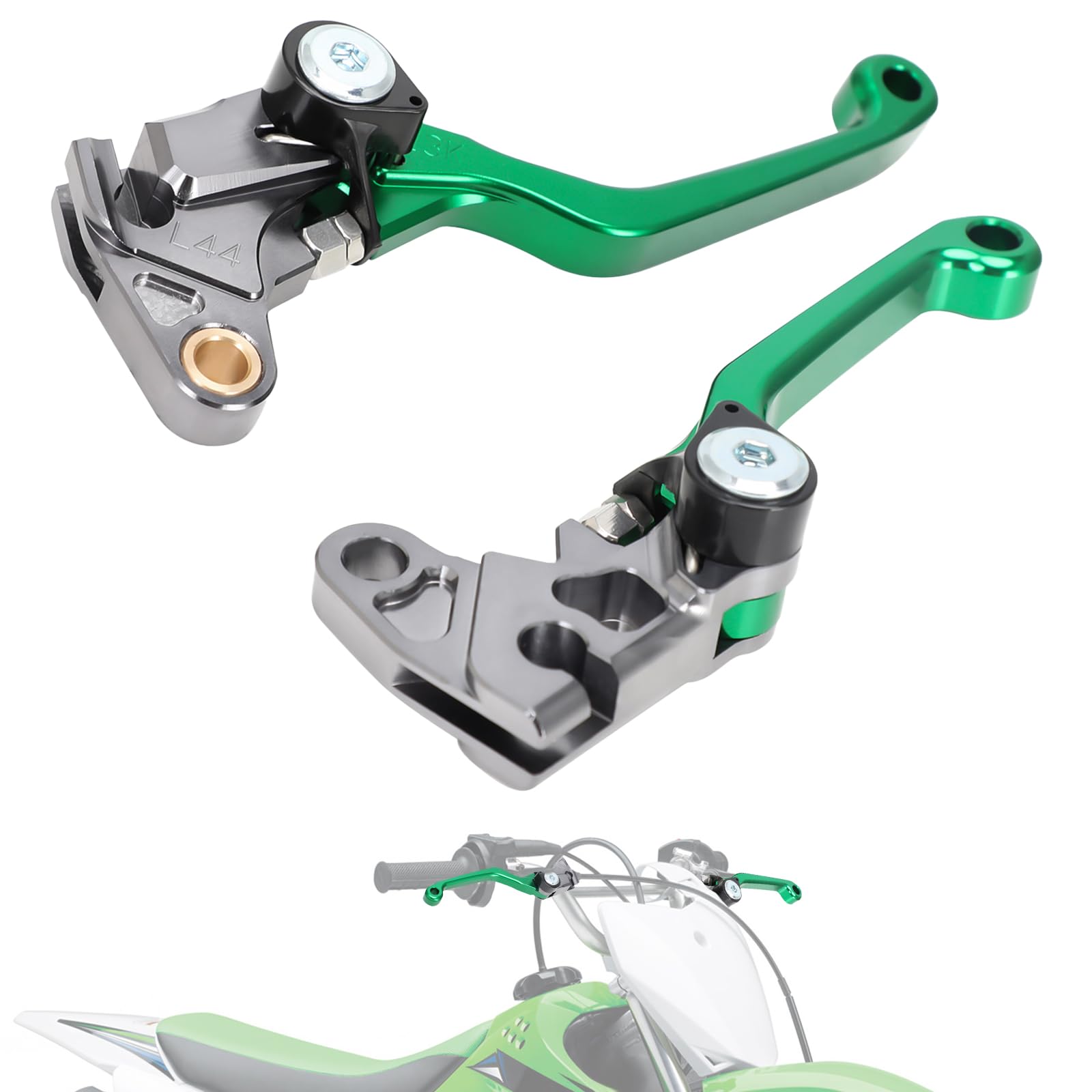 

JFG Motorcycle Brake Clutch Levers Set, Adjustable, Foldable, Aluminum, Applicable Vehicle KLX110L 2010-2024 Motorcycle - Gurren