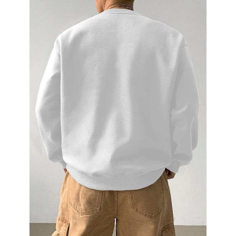 1pc Men's Crew Neck Sweatshirt, Men's Top, Suitable for Daily Wear and Golf Activities, Affordable Men's Apparel, Plus Size