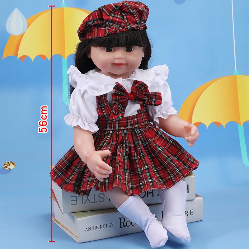56cm Reborn Simulation Barbie Baby Doll Gift Set - Soft Gel Toy for Girls