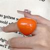 Fashion Colorful Resin Oval Large Rings Candy Color Acrylic Geometry Round Wide Ring For Women Girls Travel Summer Jewelry Girl