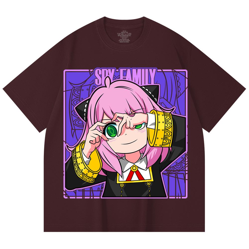 

230 Gsm 100% Cotton Spy Family V8 Print Unisex Heavy Cotton T Shirt 2XL