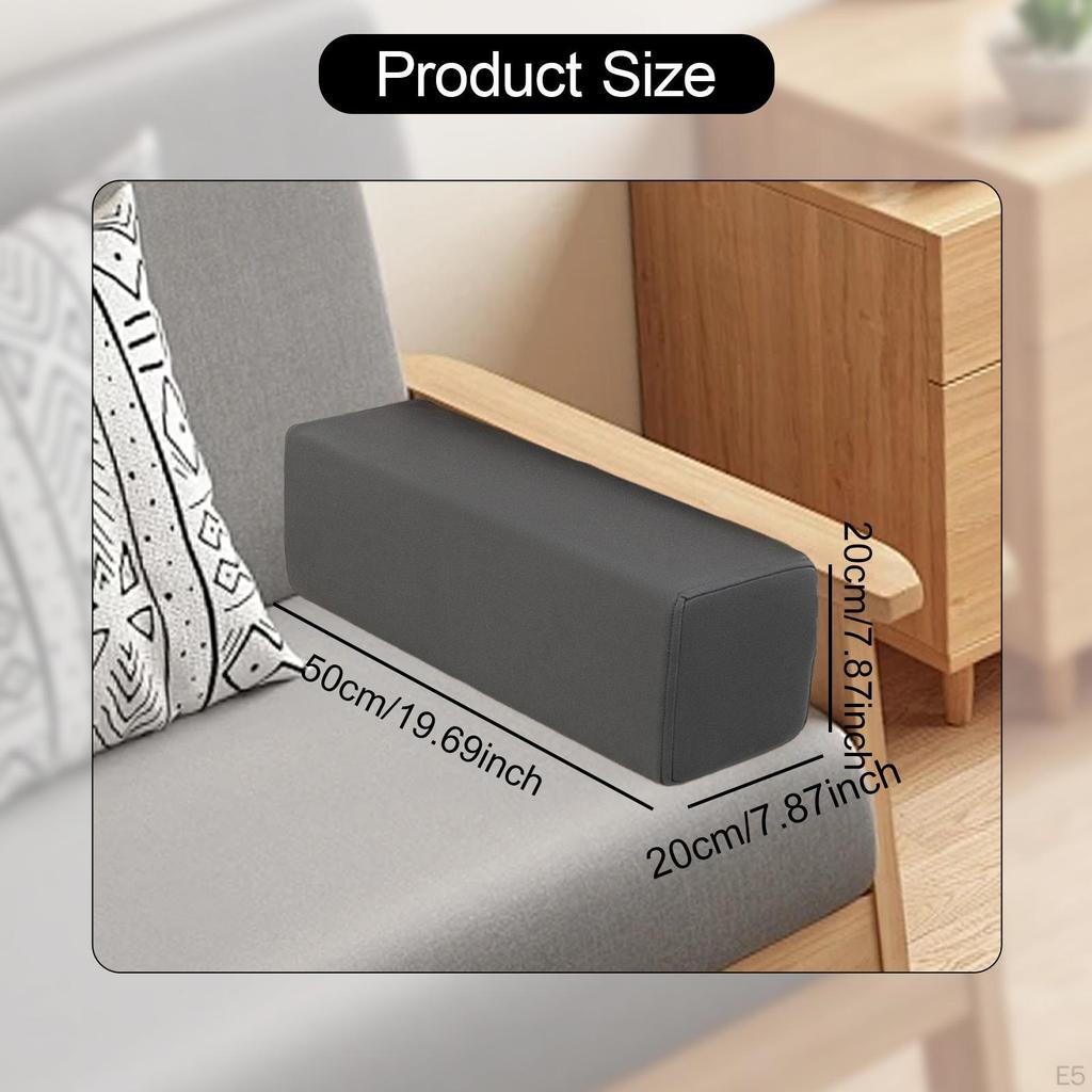 Arm Rest Pillow Armrest Versatile with Removable Washable Pillowcase Pad Cushion for Couch Home