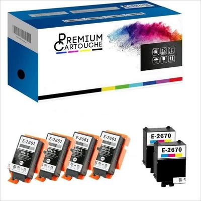 Kompatible Patronen - PREMIUM CARTOUCHE - T266/T267 - 6er-Pack - Mehrfarbig - Kompatibel mit WF 100W
