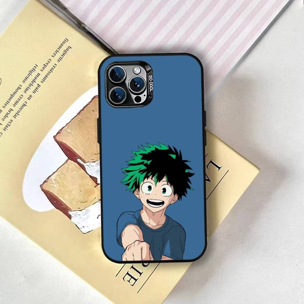 My Hero Academia Izuku Midoriya Phone Case For iPhone 17,16,15,14,13,12,11 Plus,Pro Max,XS,Colored Silver Plated Inside Cover