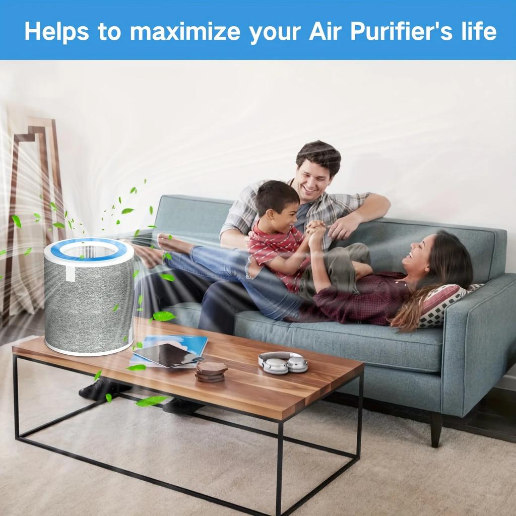 HP102 Replacement Filter,Compatible with Shark Air Purifier HP100,HP102 and 3-in-1 Models HC450,HC451,HC452,HC455,H13 True HEPA