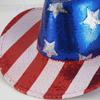 European and American sequined stars and stripes cowboy hat performance carnival day party ball men's and women's hats