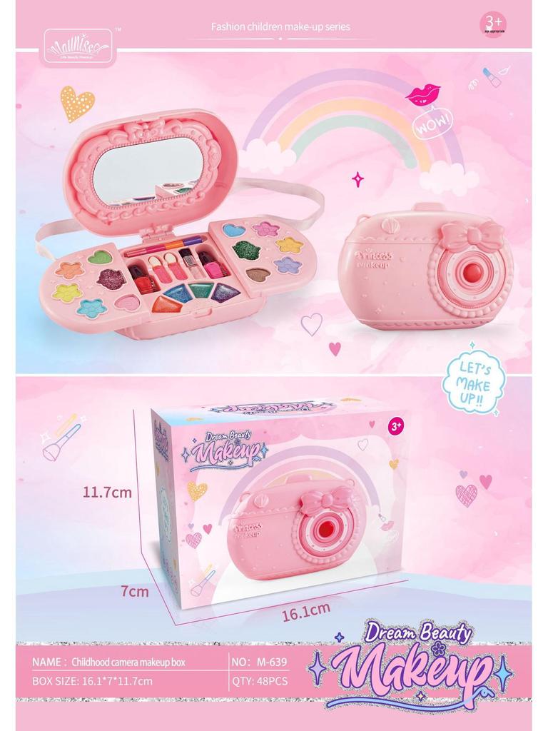 Children's Princess Makeup Set: Role-Playing Toy with Color Box & Nail Polish - Perfect Birthday Gift for Girls