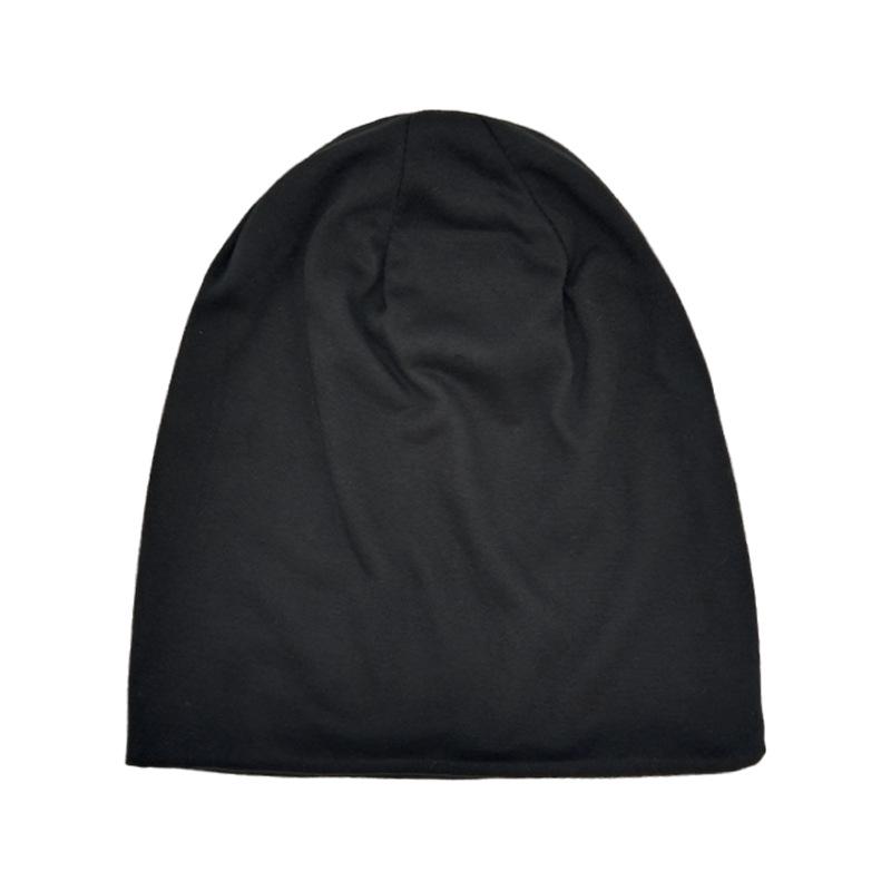 Cross-border Solid Color Slouchy Beanie - Double-Layer Postpartum Hat for Cold Weather