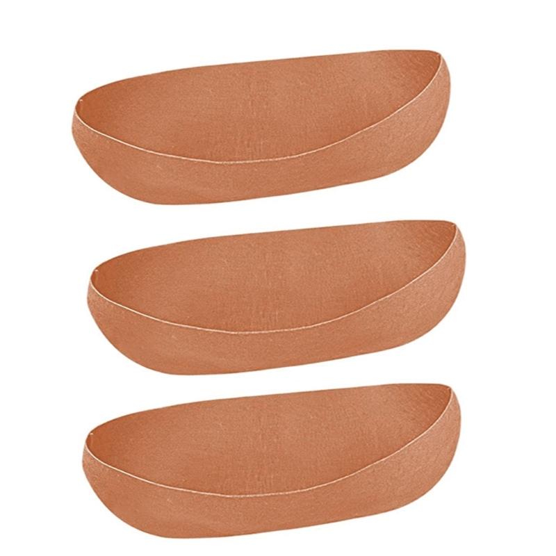 Set of 3 Grooved Felt Window Box Basket Liners Enhances Aeration Plant Container Inserts for Porch Decors Gardening