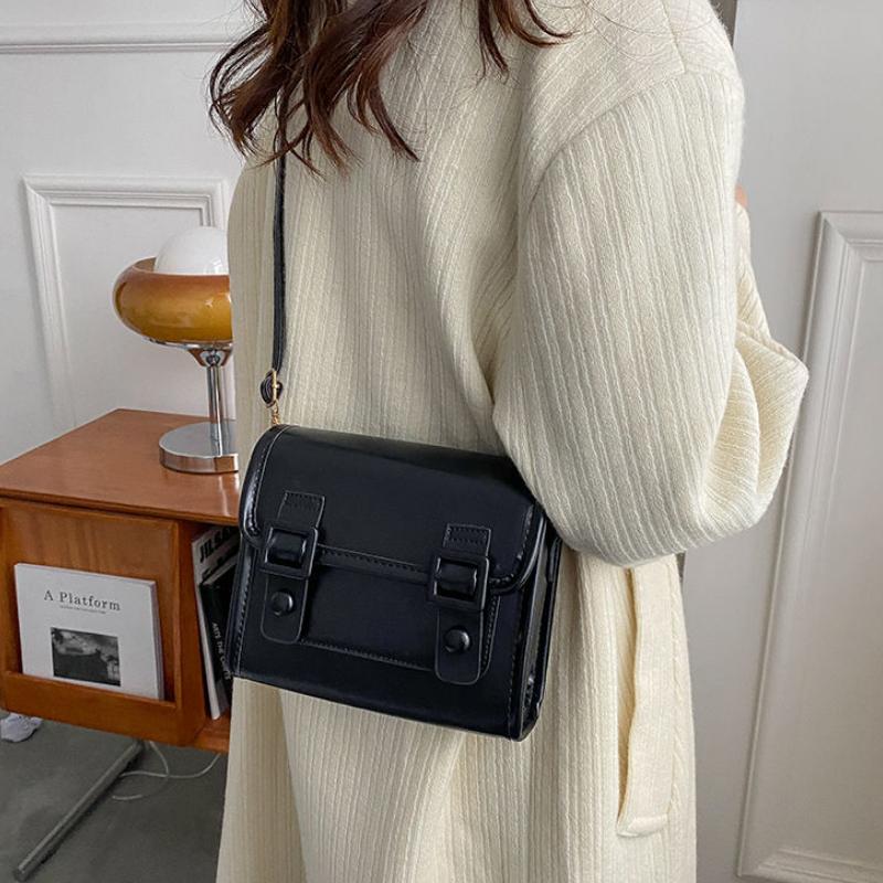 Vintage Cambridge Bag Women's Satchels Flap Handbag Simple Square Casual Shoulder Crossbody Storage Small Bags