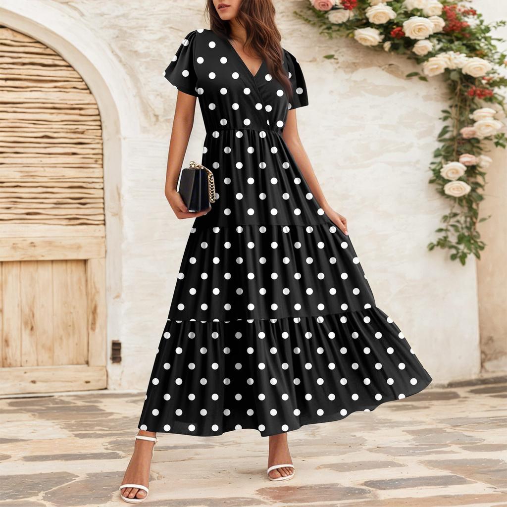 Women's Flowy Dresses Women's Summer Dresses Casual Short Sleeve Maxi Dresses Formal Maxi Dresses