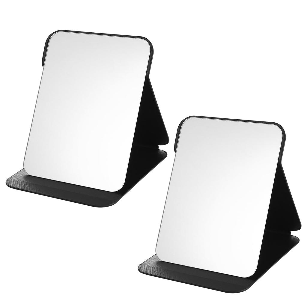 Folding Makeup Mirror High-quality Portable Desktop Makeup Mirror Single-side Creative Women Solid Color Standing Makeup Mirror