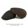 Autumn Winter Hat Men's Beret British Vintage Forward Hat Velvet Thick Warm Cap