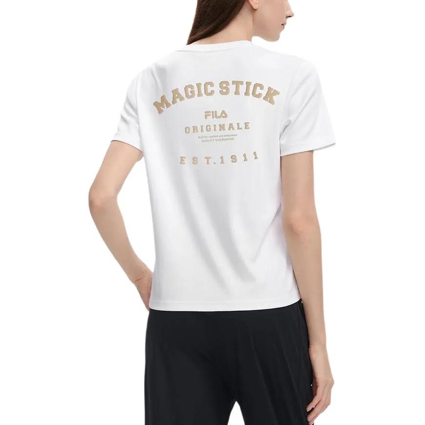 FILA Set in Sleeve T Shirt Women's White (Unisex) T-Shirts F11W329111F WT