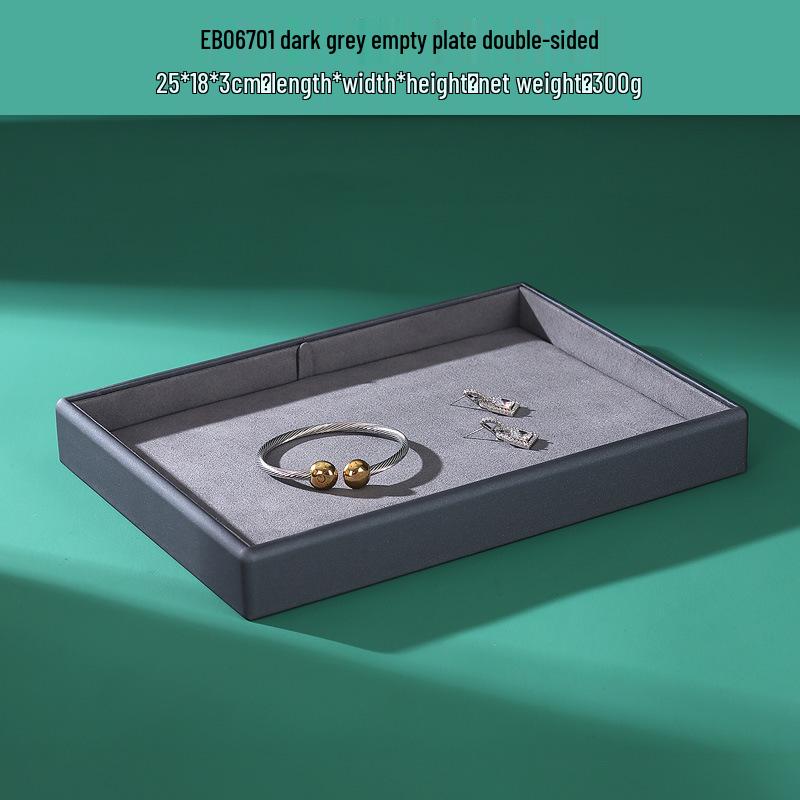 

Versatile PU Jewelry Display Tray for Rings, Earrings, Necklaces – Customizable with Logo