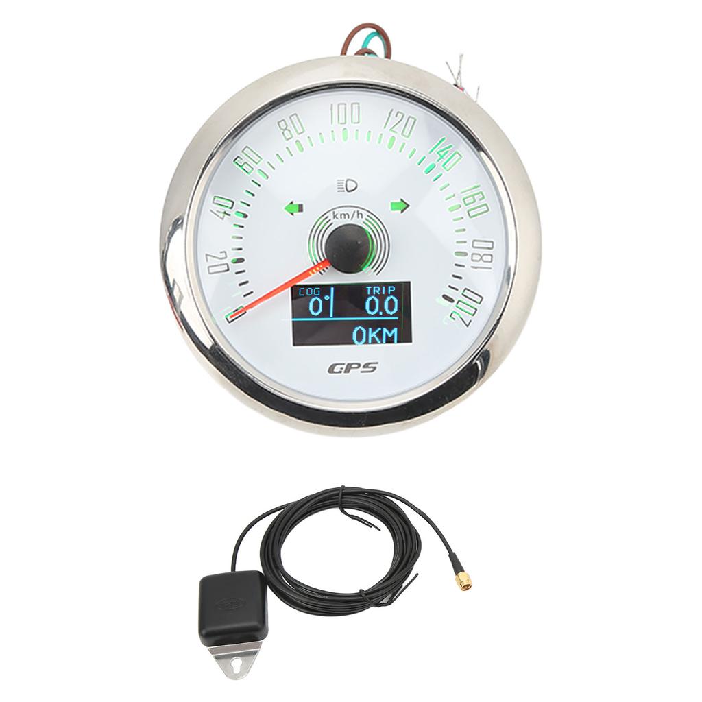 3 in 1 GPS Tachometer 200KMH 85mm 9?32V 7 Color Backlit Antifog Universal for Boat Car RV
