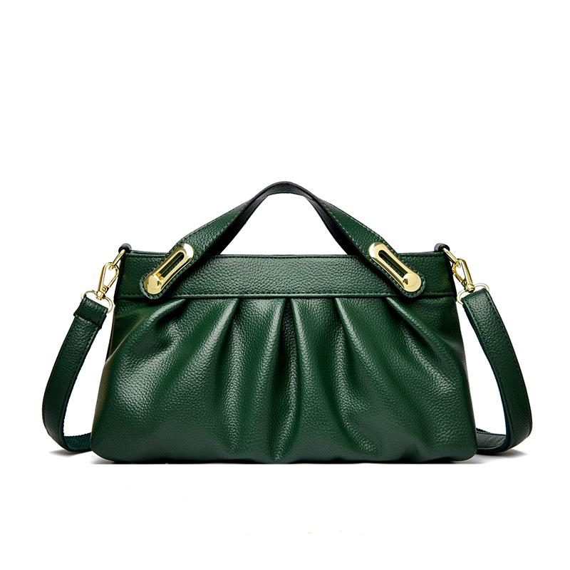 New Women's Soft Leather Handbag Elegant Underarm Single Shoulder Banquet Bag Women's Leather Single Shoulder Bag