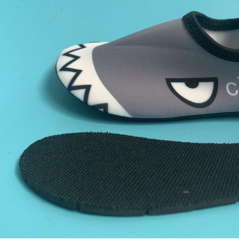 Kids' Shark Barefoot Beach Shoes – Non-Slip, Anti-Cut Water Socks for Swimming and Wading