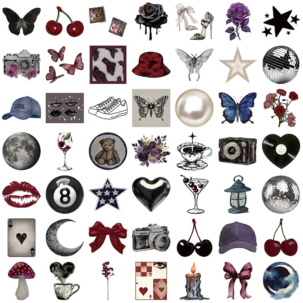 10/30/50/100pcs INS Style Artsy Cartoon Stickers for Laptop Stationery Luggage Waterproof Downtown Y2K Aesthetics Sticker Toys