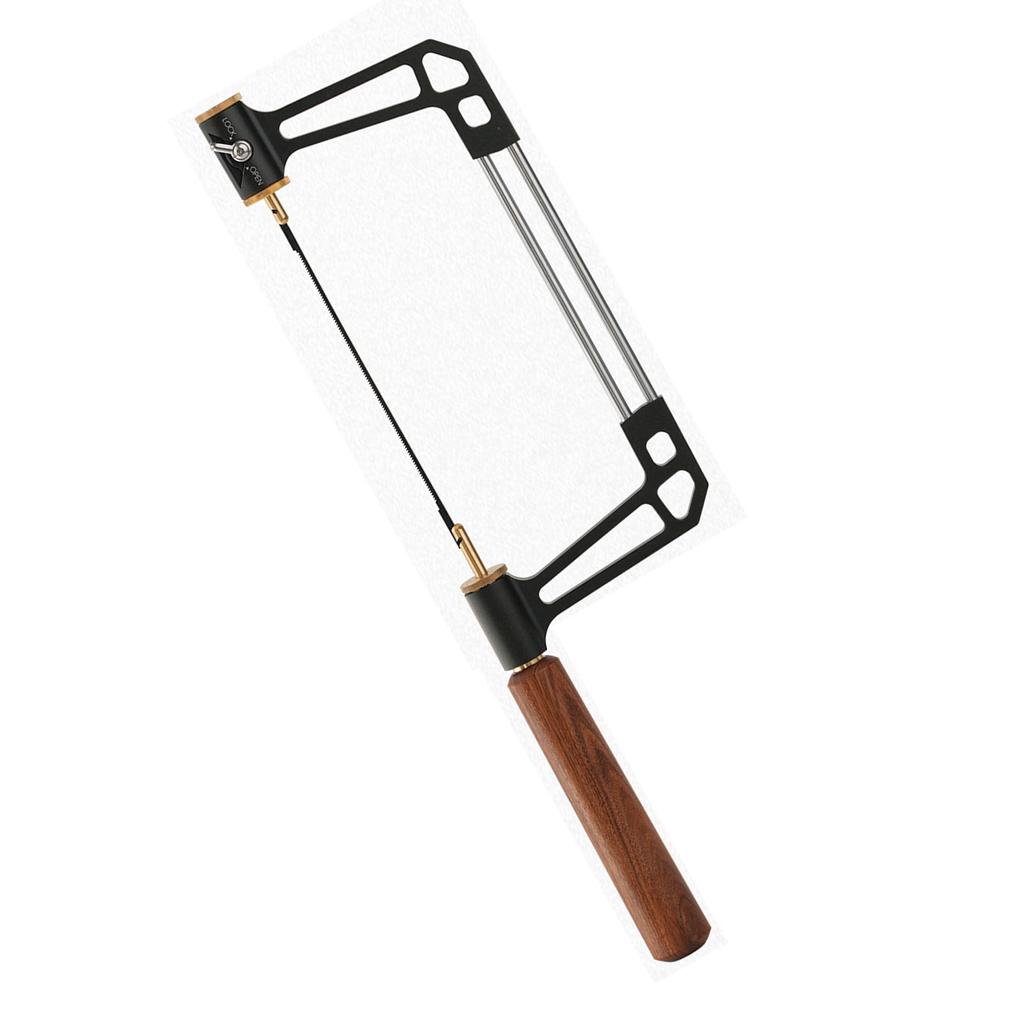 Coping Saw Round Wooden Handle Aluminum Alloy U Type Wire Frame Saw with 15T 18T 24T HSS Blades for