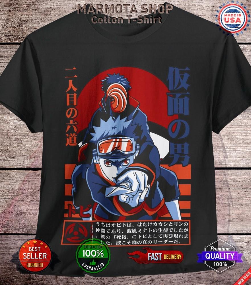 

Obito Uchiha T-Shirt Naruto Shippuden Itachi Akatsuki Anime Unisex Tee Shirt 3XL