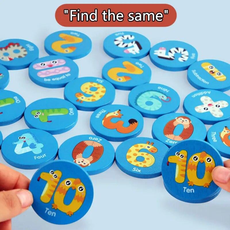 Find The Same Pattern Puzzle Game DinosaurTraffic Digital Shape Classification Thinking Training Children Educational Wooden Toy