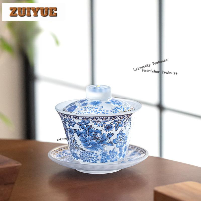 180ml Farbiges Emaille Kristallglas Gaiwan Kreative Teekanne Teeschale Mit Deckel Set Teezubereitung Abdeckung Schale Trinkgeschirr Verzierungen