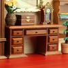 Miniature Office Desk Model Figure for 1/12 Scale Dollhouses Wooden Furniture with Realistic Feature Craft Project Props
