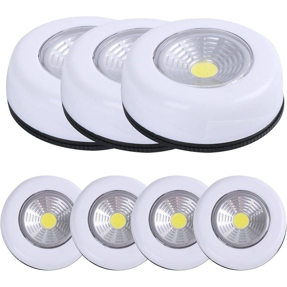 Battery Operated Push Lights Wireless LED Puck Lights  for Closet Counter Kitchen Cabinet
