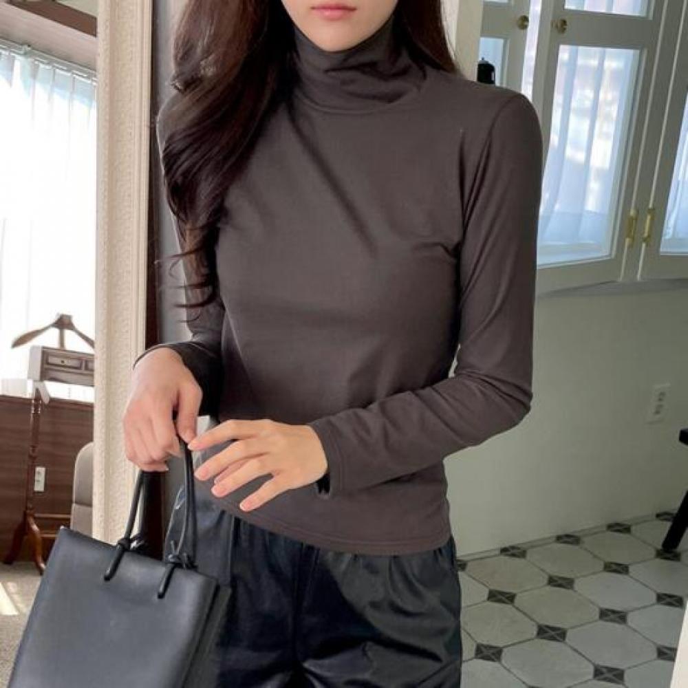 New ArrivalS Open Run Idello Women S Inner paSTel Mock Neck T ShirT Fall
