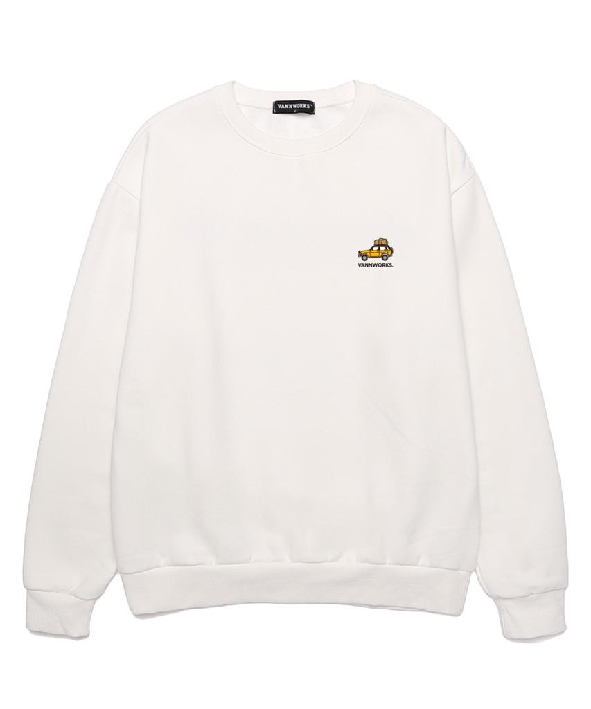 VANNWORKS Retro Camping Oversized Sweatshirt (Vls0015) White (Type A)