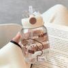 Water bottle simple ins cute high value straw cup female summer student adult girl plastic small portable water cup