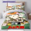 Set Biancheria da Letto con Fantasia Anime Hamtaro Copripiumino Federa Decorazione per la Casa Regalo (1 * copripiumino + 2 * federa, senza nucleo)
