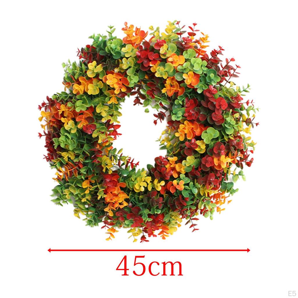 Flower Garland Door Hanging Round Floral Wreath Window Party