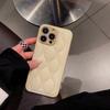 Ins Wave Curve Beige Down Jacket Phone Case For For Iphone Air 13 11 12 14 1 Plus 16 17 Pro Max Leather Silicone Shockproof Cover