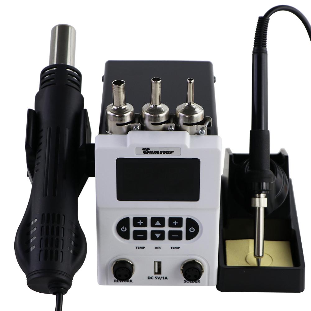 Digital display Solder Station Control Temperature Soldering Iron Hot Air Gun BGA SMD Rework Welding Desoldering Repair Tools