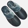 Luxury Cow Split Leather Handmade Men Home Slippers Winter Warm Slip On Soft Comfortable Bedroom Indoor Flat Men Women Padded Warm Slippers Shoes