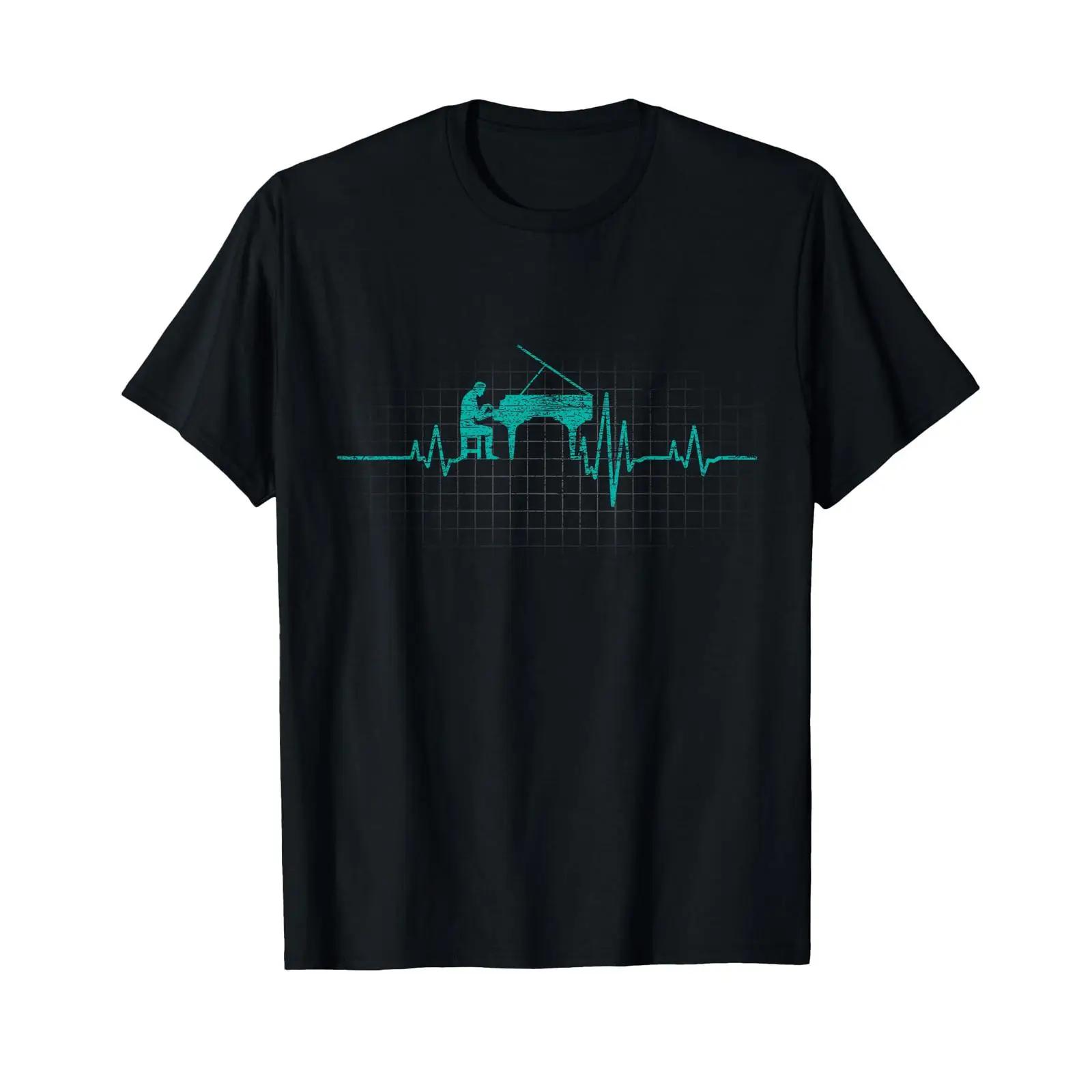 

Piano T Shirt Wings ECG Player Pianist vintage Washed Top For Everyday Wear Comfortable streetwear Slightly Casual Stylish 5XL різнокольоровий