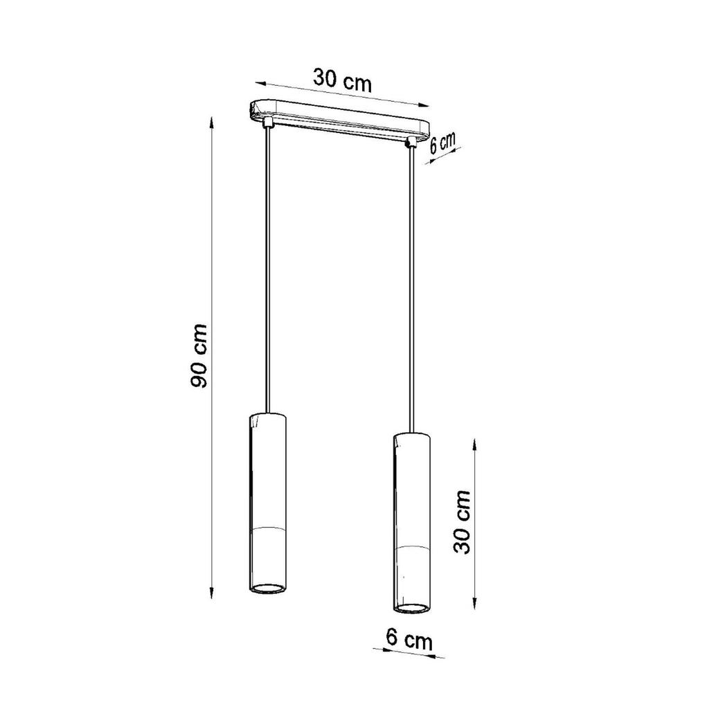 Lampa Wisząca Borigio 2 Gu10 Biały Beton Sollux Sl.0648