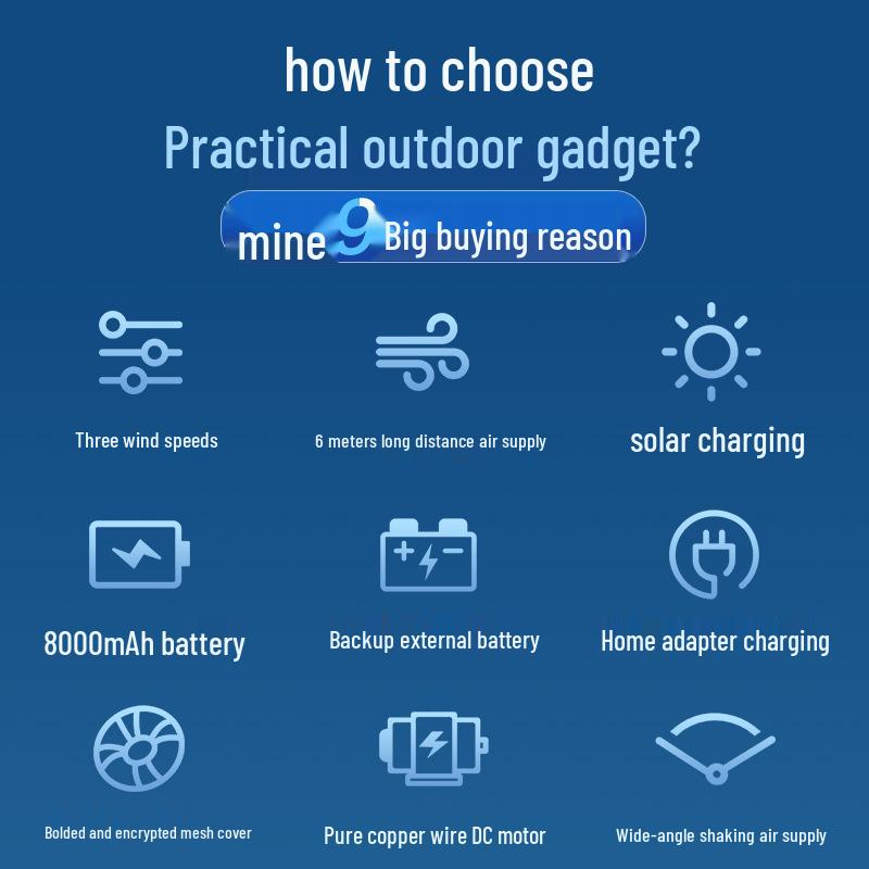 Portable 12V Solar-Powered Fan with High Airflow and Rechargeable Battery for Home, Dorm, and Outdoor Use