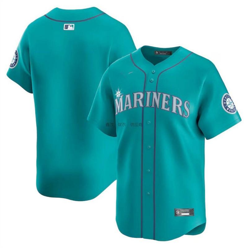 Embroidered Seattle Mariners Baseball Jersey Short Sleeve Cardigan Men